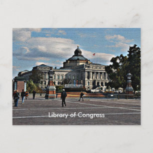 Library of Congress in Mosaic Pattern Postcard