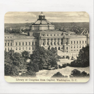 Library of Congress, Washington DC, 1912 Vintage Mouse Pad