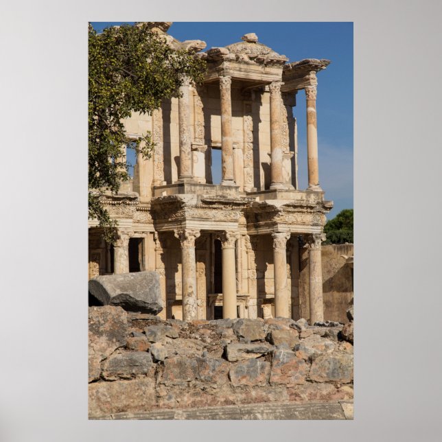 Library Of Ephesus Ruins Poster (Front)