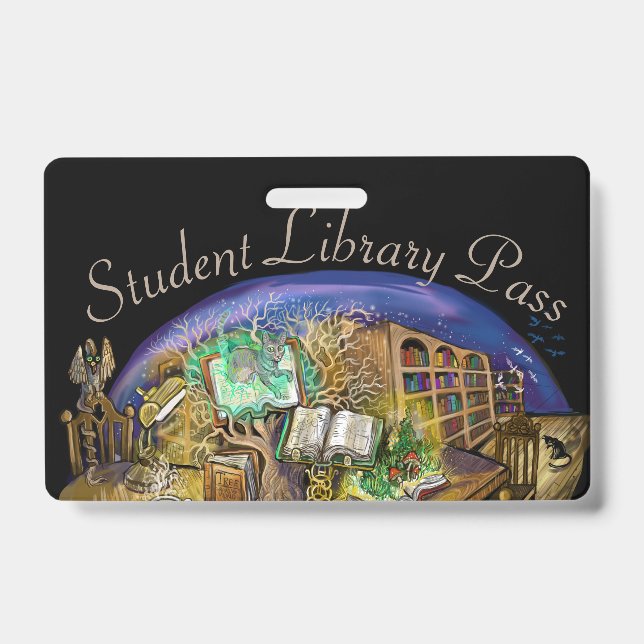 Library of Living Dreams Student Pass Badge (Front)