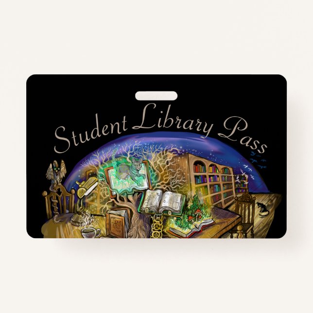 Library of Living Dreams Student Pass Badge (Front)