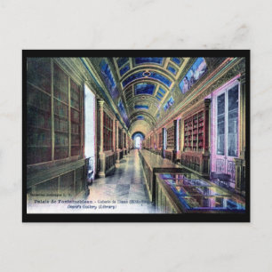 Library, Palais de Fontainebleau, France 1926 Vint Postcard
