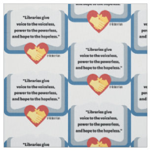 LIBRARY QUOTE FABRIC