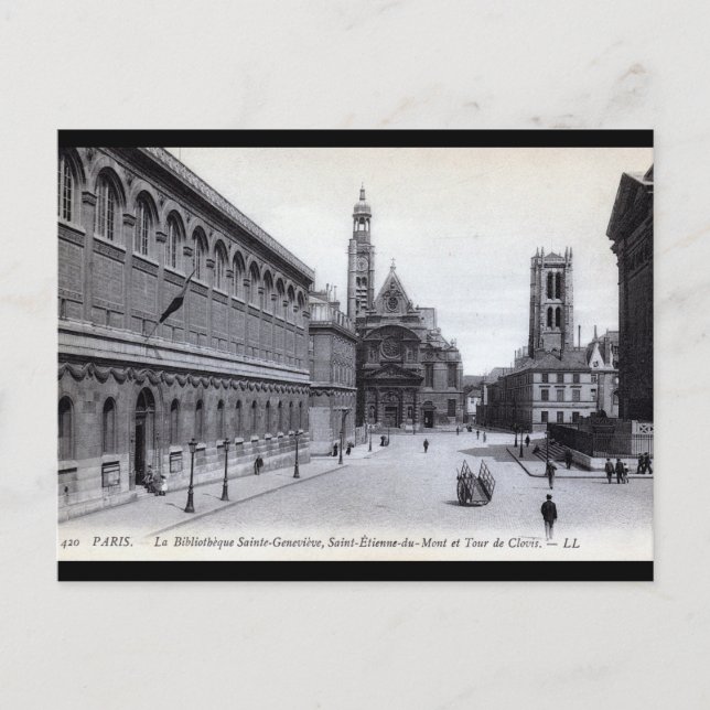 Library Saint-Genevieve, Paris, France 1905 Vintag Postcard (Front)