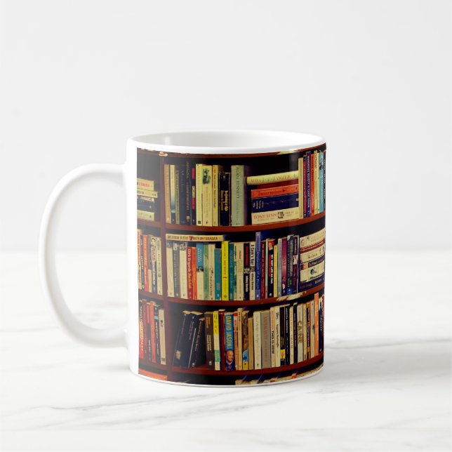Library Shelves Coffee Mug (Left)