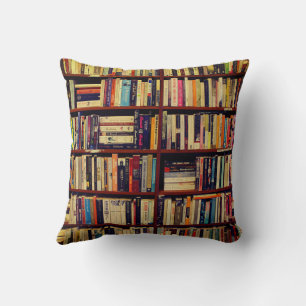 Library Shelves Throw Pillow