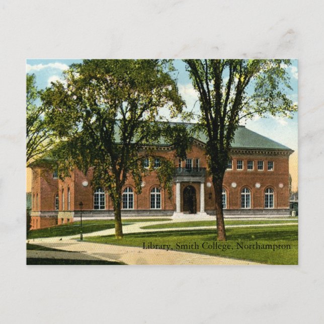 Library, Smith College, Northampton 1921 Vintage Postcard (Front)