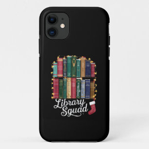 Library Squad Christmas Book Lovers Team Reading  iPhone 11 Case