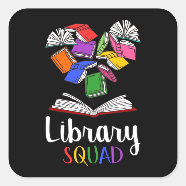 Library Squad I Square Sticker (Front)