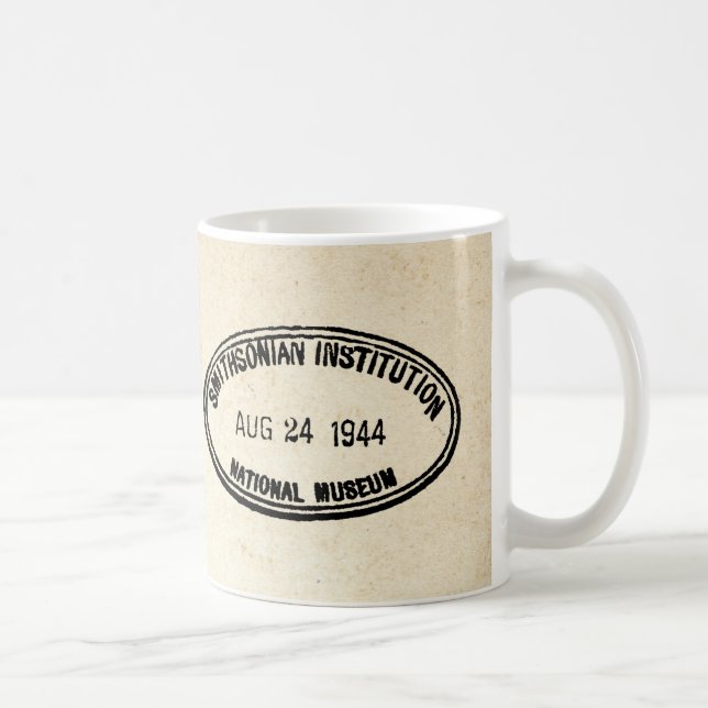 Library Stamp Smithsonian Institution 1944 Coffee Mug (Right)