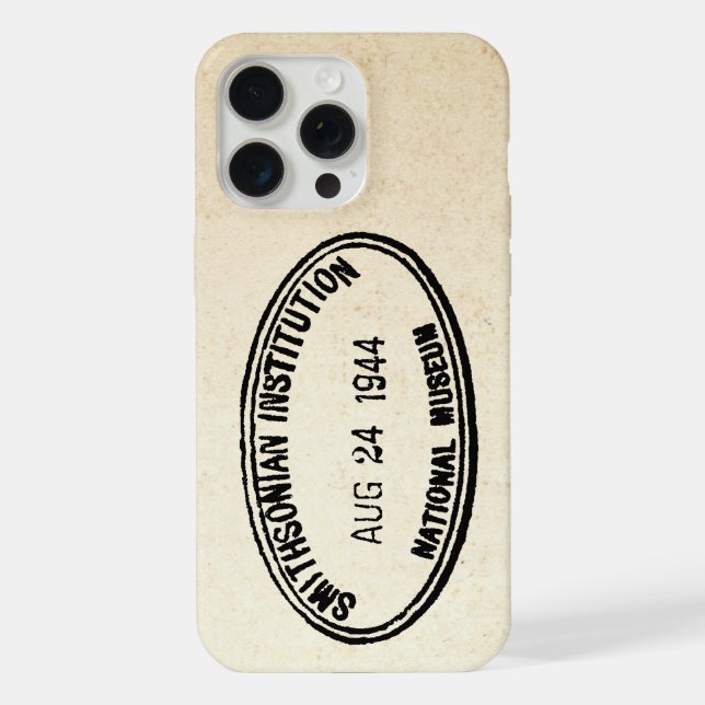 Library Stamp Smithsonian Institution 1944 iPhone Case (Back)