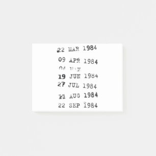 Library Stamps Date Due 1984 Post-it Notes