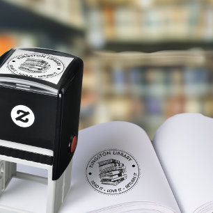 Library Town Read It Love it Return It Customize Self-inking Stamp