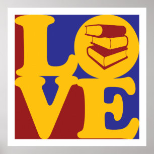 Library Work Love Poster