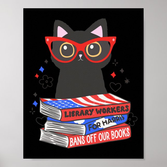 Library Workers For Kamala Banned Books Librarian  Poster (Front)