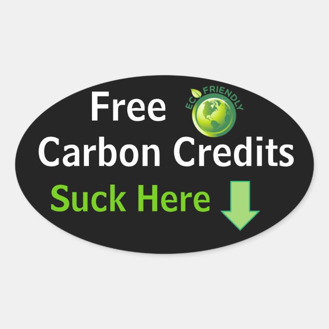 Libre Carbon Credits autocollant de tuyau d'échapp (Devant)