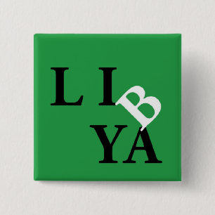 LIBYA 2 INCH SQUARE BUTTON
