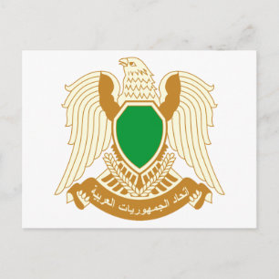 Libya coat of arms postcard
