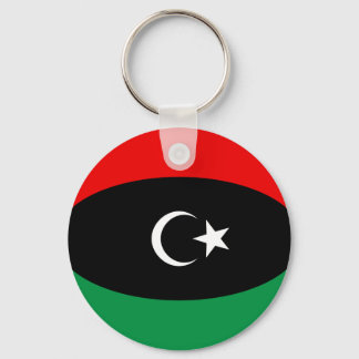 Libya Fisheye Flag Keychain