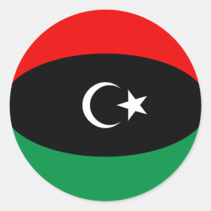 Libya Fisheye Flag Sticker