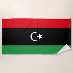 Libya Flag Beach Towel