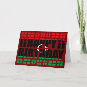 Libya Flag Birthday Card