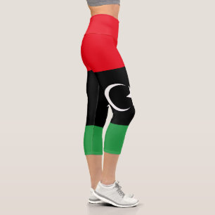 Libya Flag Capri Leggings