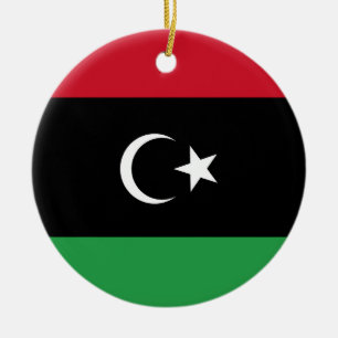 Libya flag ceramic ornament