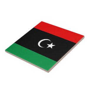 Libya Flag Ceramic Tile