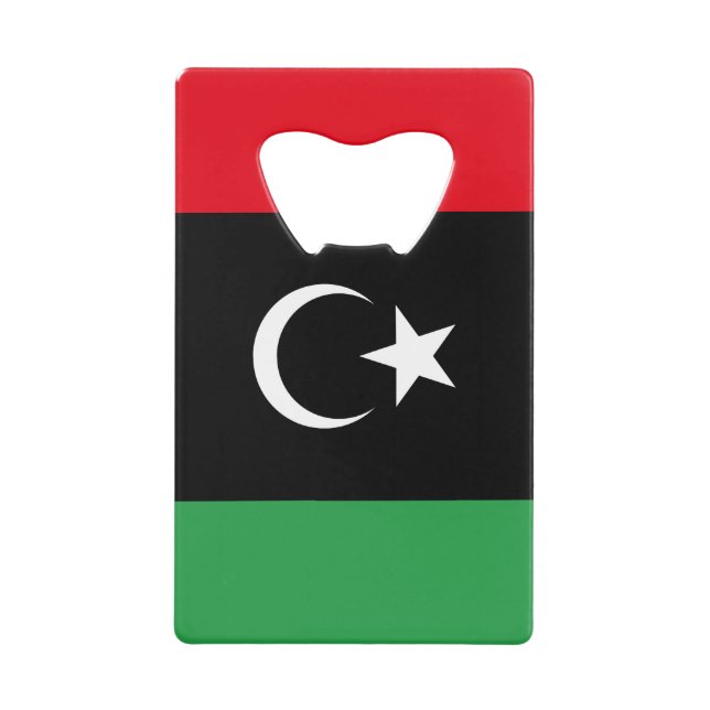 Libya Flag Credit Card Bottle Opener (Front)