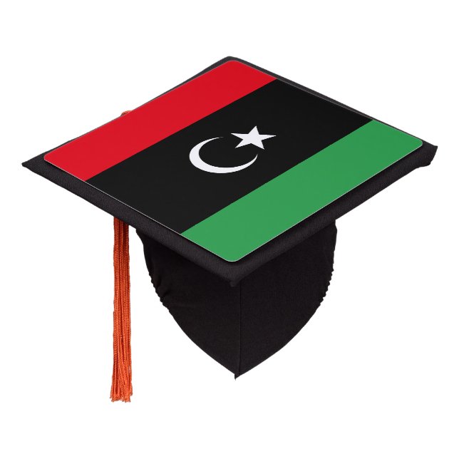 Libya Flag Graduation Cap Topper (Angled)