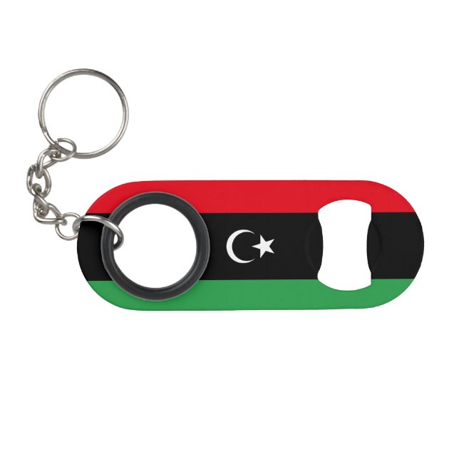 Libya Flag Keychain Bottle Opener (Front (Horizontal))