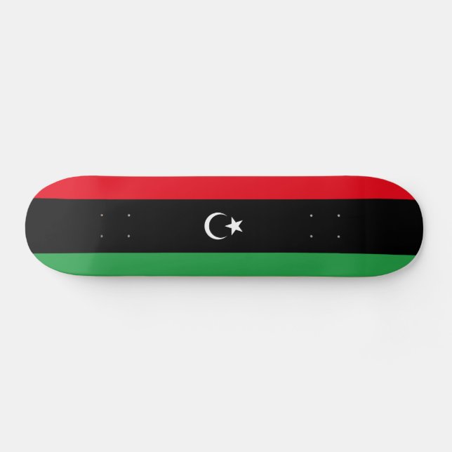Libya Flag Skateboard (Horz)