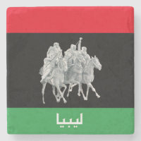 Libya Flag Stone Coaster