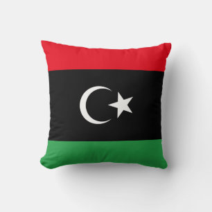 Libya Flag Throw Pillow