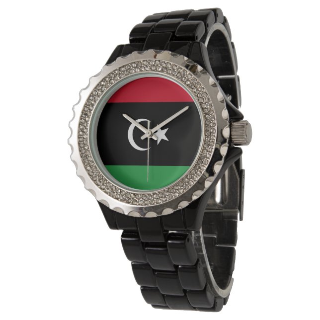 Libya flag watch (Angled)