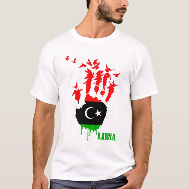 Libya Flying Hands T-Shirt (Front)