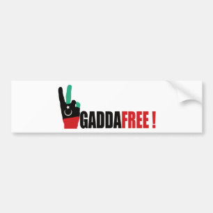 Libya free from Gaddafi - Kadhafi Bumper Sticker