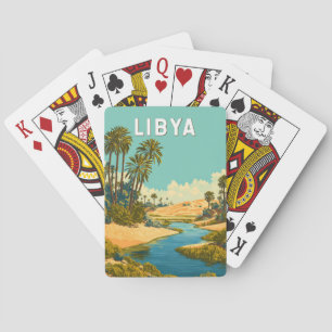Libya Illustration Travel Art Vintage Playing Cards