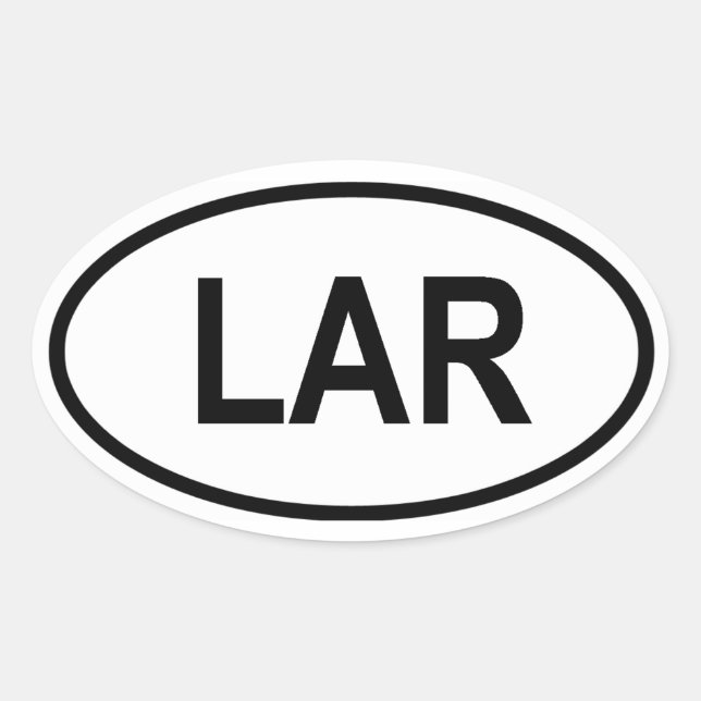Libya "LAR" Oval Sticker (Front)