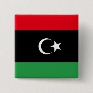 Libya (Libyan) Flag 2 Inch Square Button