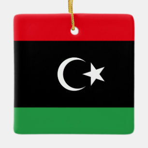 Libya (Libyan) Flag Ceramic Ornament