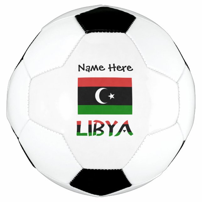 Libya Libyan Flag Personalized  Soccer Ball (Front)