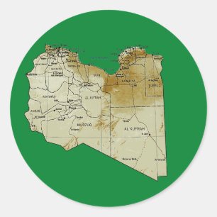 Libya Map Sticker