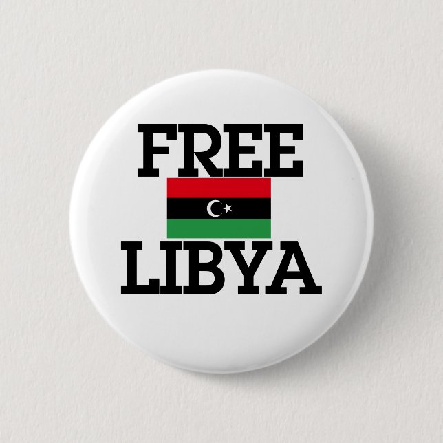 Libya Revolution 2 Inch Round Button (Front)