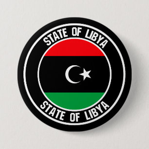 Libya Round Emblem 3 Inch Round Button
