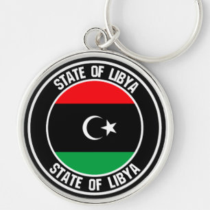 Libya Round Emblem Keychain
