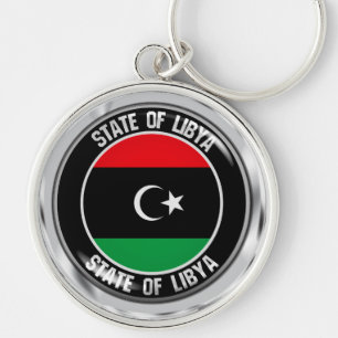 Libya Round Emblem Keychain