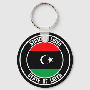 Libya Round Emblem Keychain