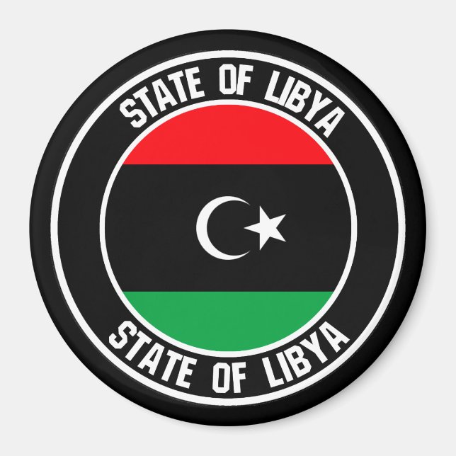 Libya Round Emblem Magnet (Front)